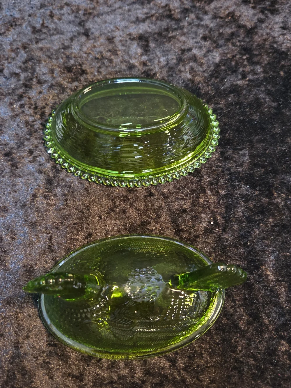 Green Hen on a Nest Unbranded Acrylic (Plastic) Measures 5 Inches Long